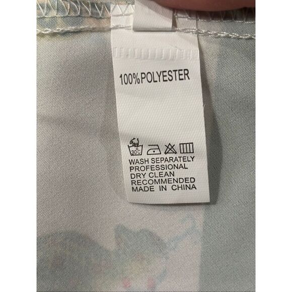 Women's White Spaghetti Strap Smocked Back Colorful Summer Dress Medium - Picture 9 of 9